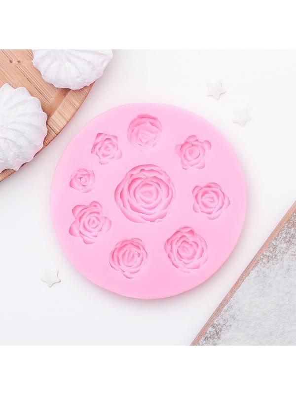 Молд «Круговорот роз», 9,5 см, цвет МИКС