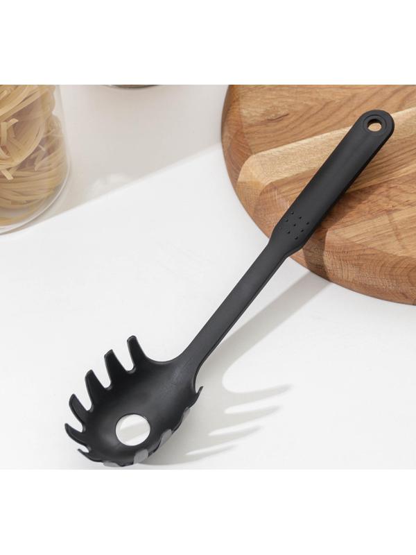 Ложка для спагетти Доляна «Орихалк», 30 см, цвет чёрный