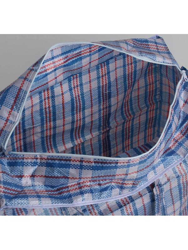 Сумка хозяйственная на молнии, 72 л, цвет синий