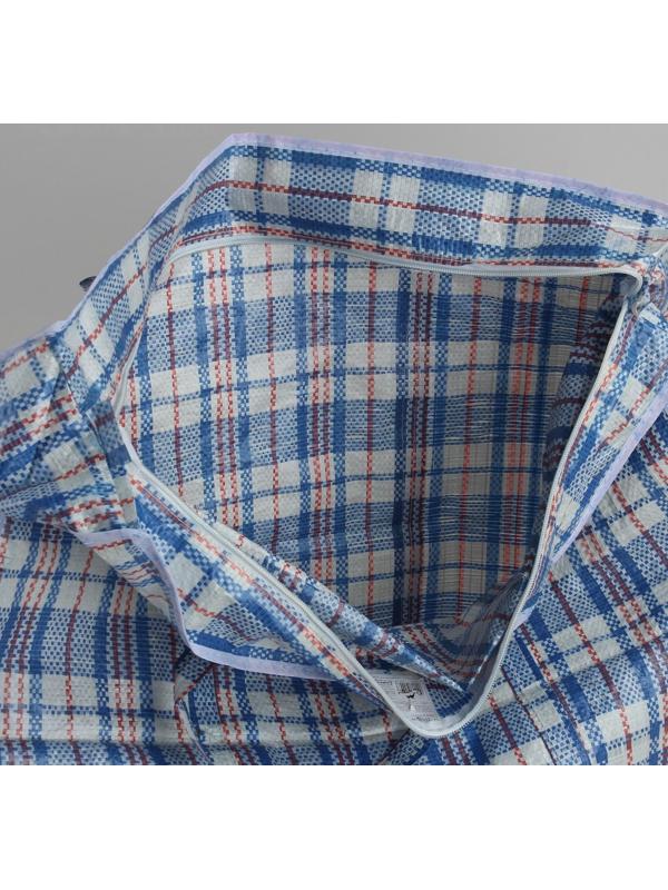 Сумка хозяйственная на молнии, 47 л, цвет синий