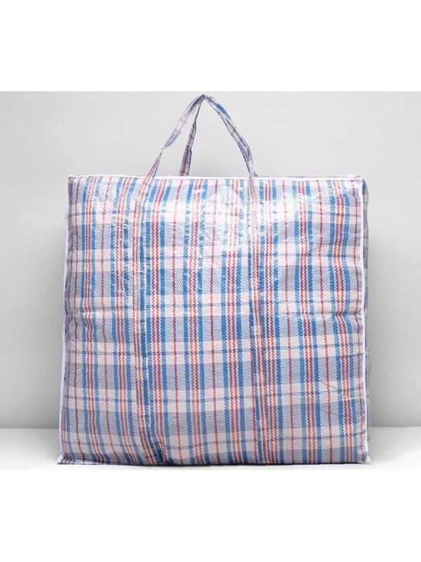 Сумка хозяйственная на молнии, 82 л, цвет синий