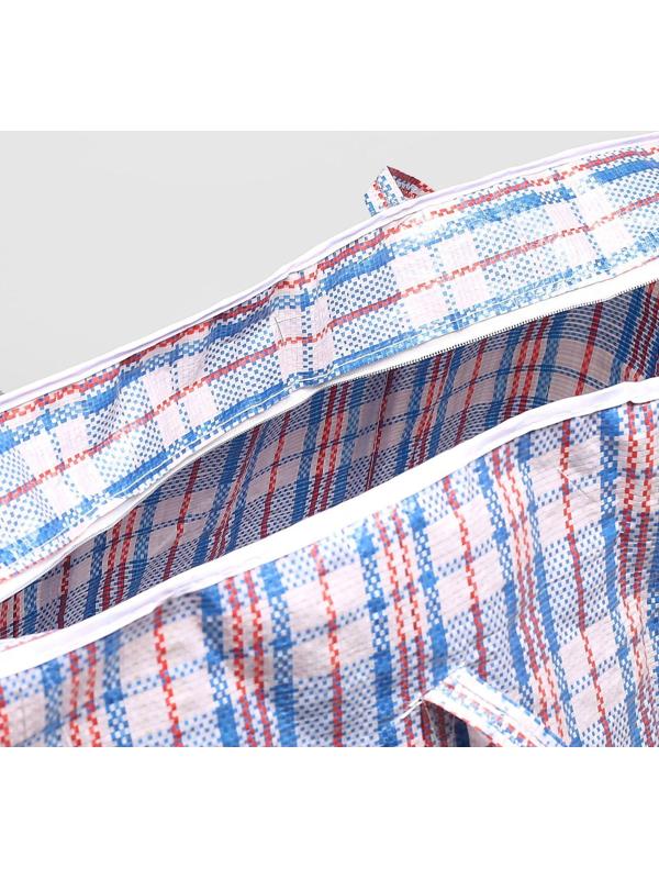 Сумка хозяйственная на молнии, 82 л, цвет синий