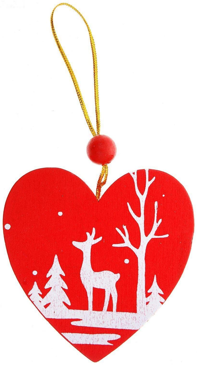 Подвеска декоративная «Зимний лес полон чудес» в форме сердца