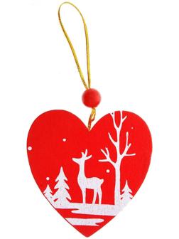 Подвеска декоративная «Зимний лес полон чудес» в форме сердца