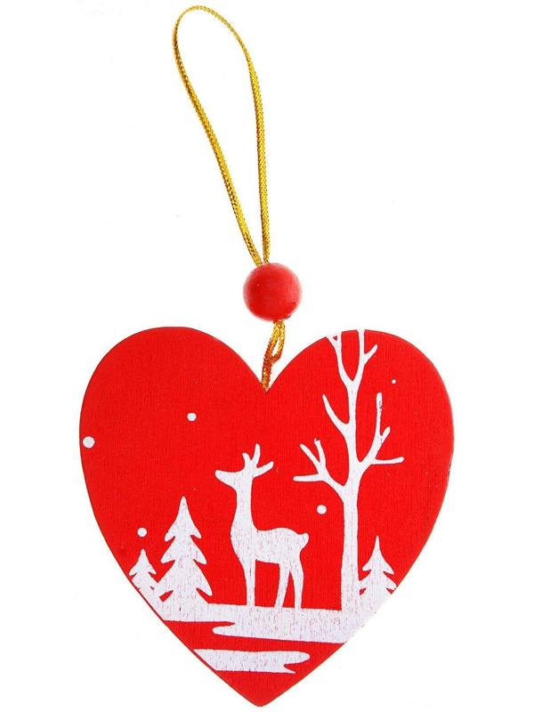 Подвеска декоративная «Зимний лес полон чудес» в форме сердца