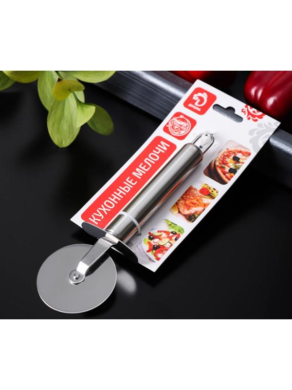 Нож для теста и пиццы Доляна «Металлик», 19,5 см, цвет серебристый