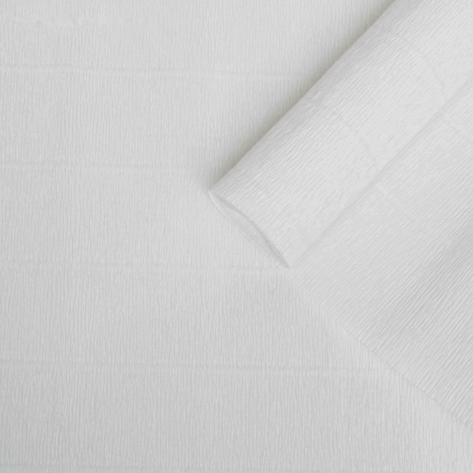 Бумага для упаковок и поделок, гофрированная, белая, однотонная, двусторонняя, рулон 1 шт., 0,5 х 2,5 м