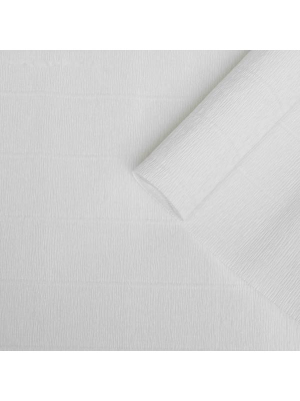 Бумага для упаковок и поделок, гофрированная, белая, однотонная, двусторонняя, рулон 1 шт., 0,5 х 2,5 м