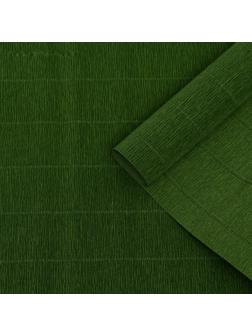 Бумага для упаковок и поделок, гофрированная, травяная, зеленая, однотонная, двусторонняя, рулон 1 шт., 0,5 х 2,5 м