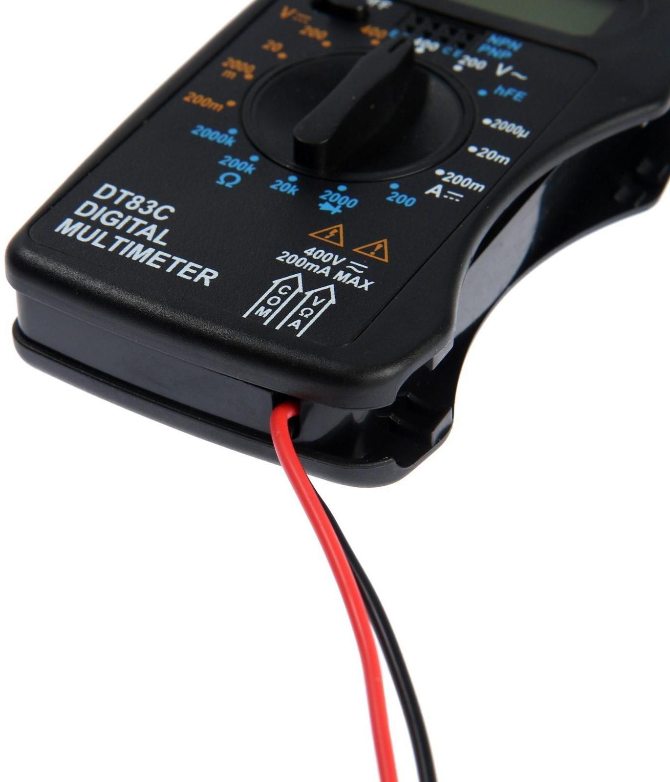 Мультиметр ТУНДРА mini, DT-83C, ACV/DCV, DCA, 200-2МΩ, проверка батареек 9V