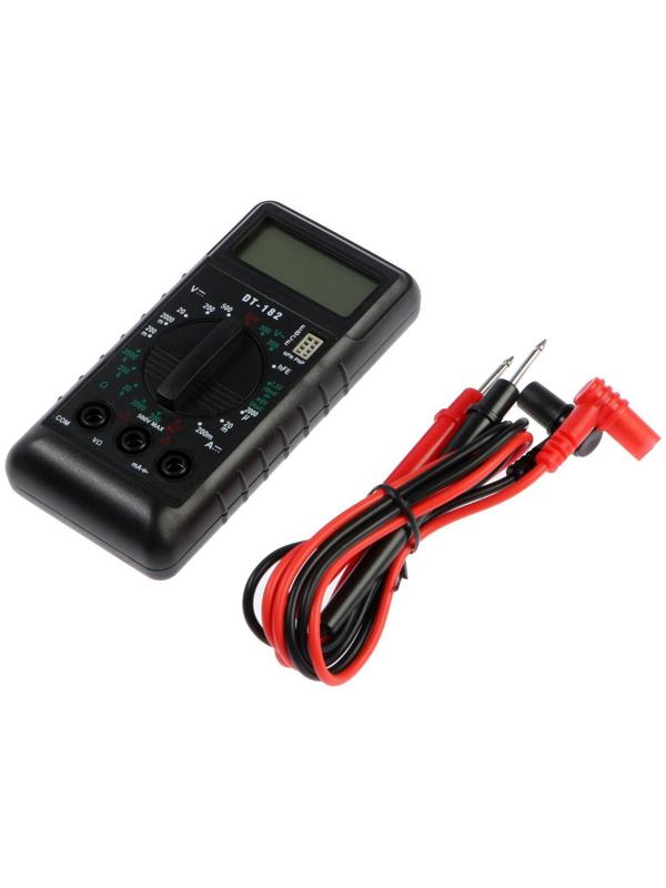 Мультиметр ТУНДРА mini, DT-182, ACV/DCV, DCA, 200-200MΩ, проверка батареек 1.5 и 9V