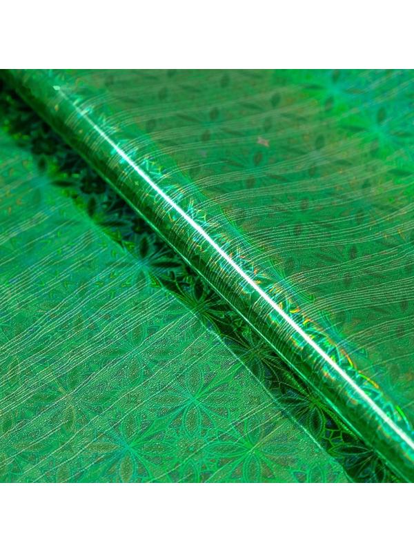 Пленка голография, зелёный, 70 х 100 см, рисунок МИКС