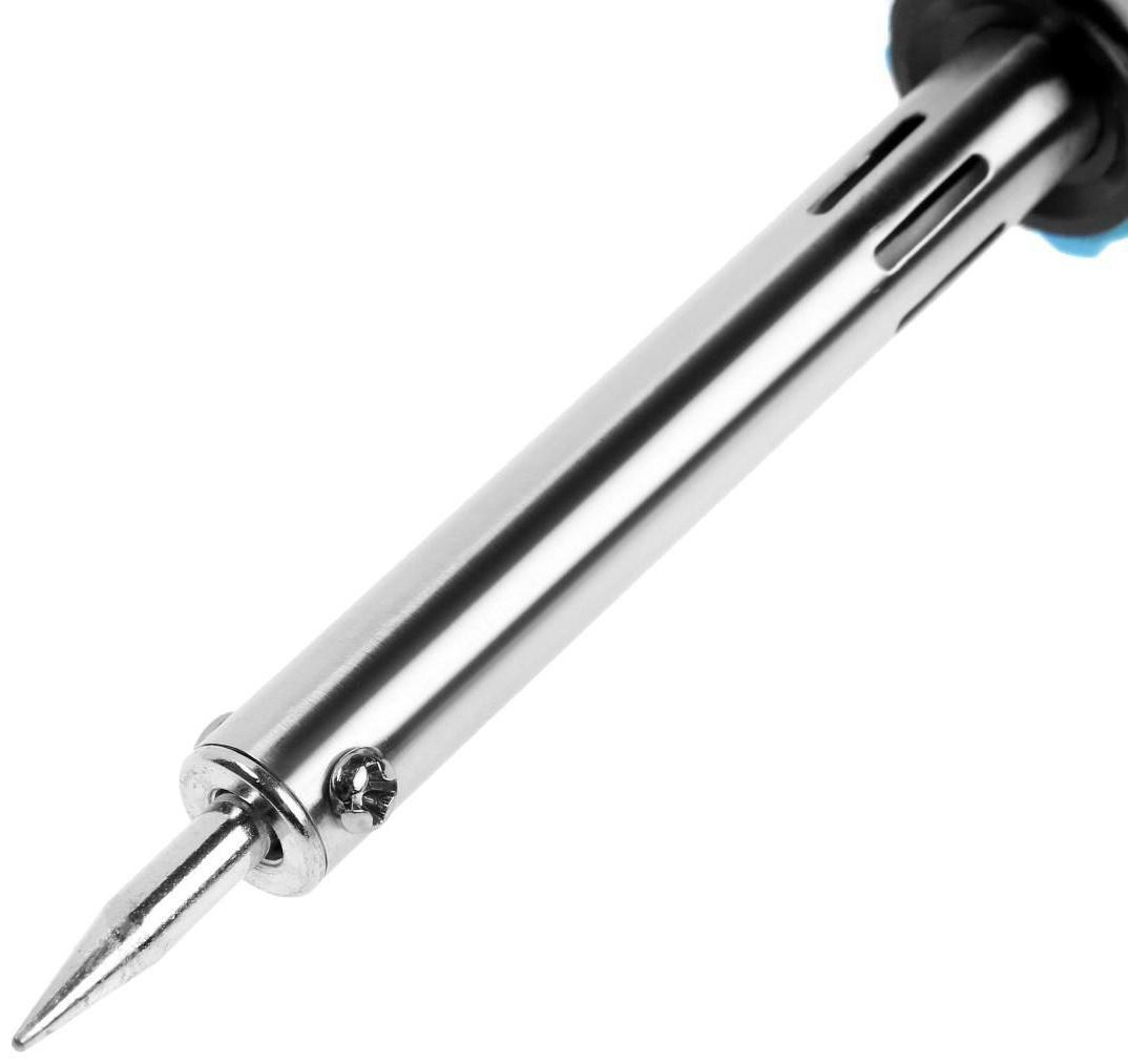 Паяльник ТУНДРА, индикатор работы, долговечное жало, 60 Вт, 220 В