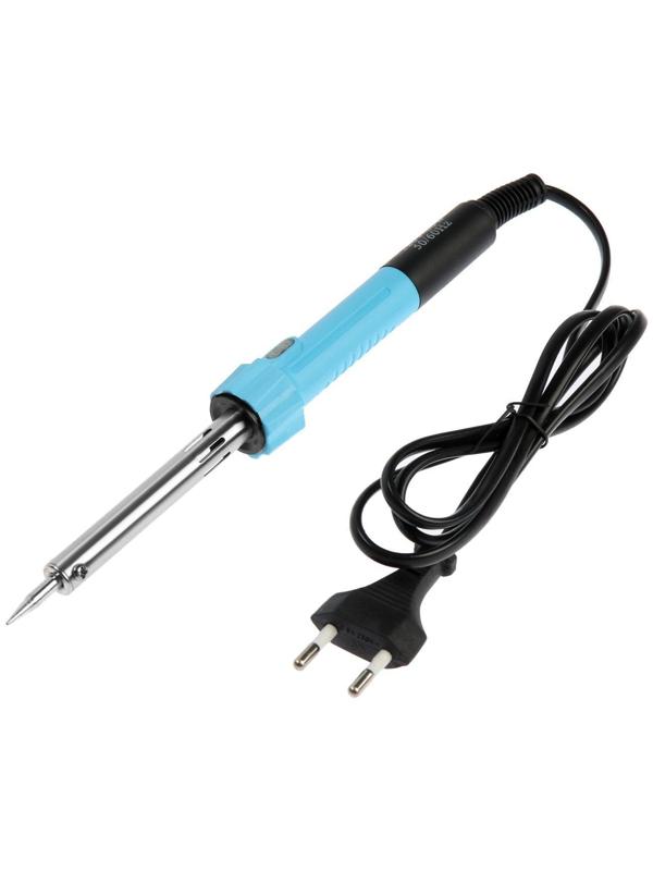 Паяльник ТУНДРА, индикатор работы, долговечное жало, 60 Вт, 220 В