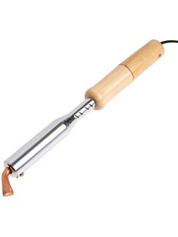 Паяльник ТУНДРА, деревянная рукоятка, плоское медное жало, 150 Вт, 220 В