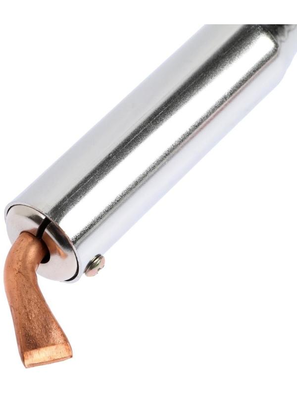 Паяльник ТУНДРА, деревянная рукоятка, плоское медное жало, 150 Вт, 220 В