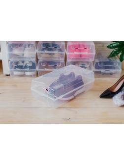 Короб для хранения обуви «Реноме», 38×20,5×13 см, цвет прозрачный