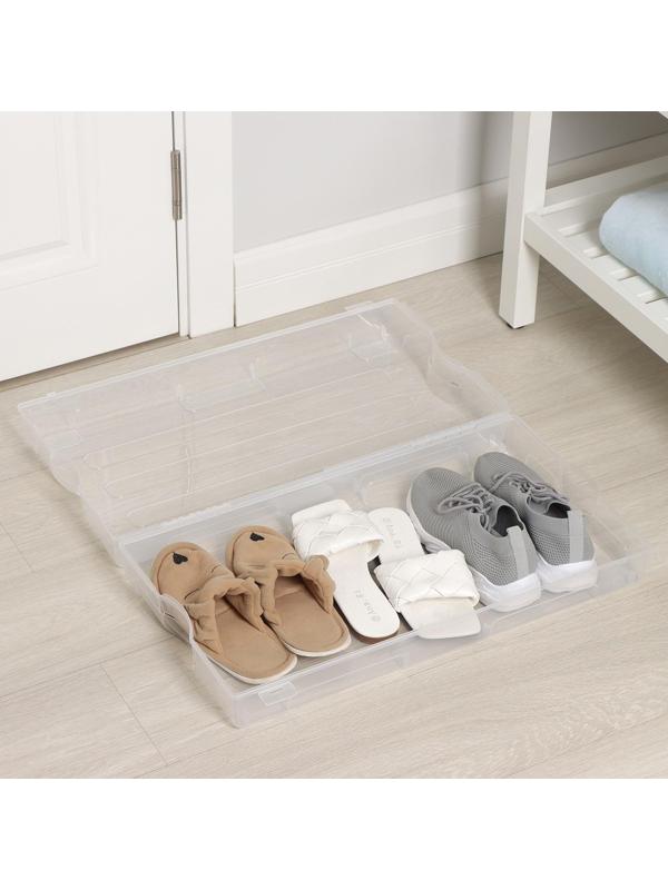 Короб для хранения обуви «Реноме», 61×34×13 см, цвет прозрачный