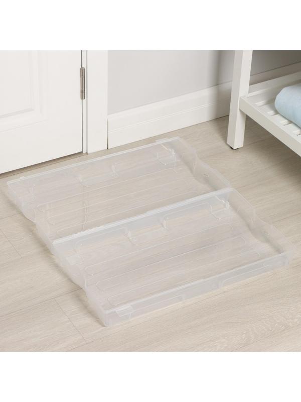 Короб для хранения обуви «Реноме», 61×34×13 см, цвет прозрачный