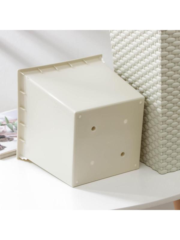 Кашпо для цветов со вставкой «Ротанг», вставка 4,9 л, цвет белый