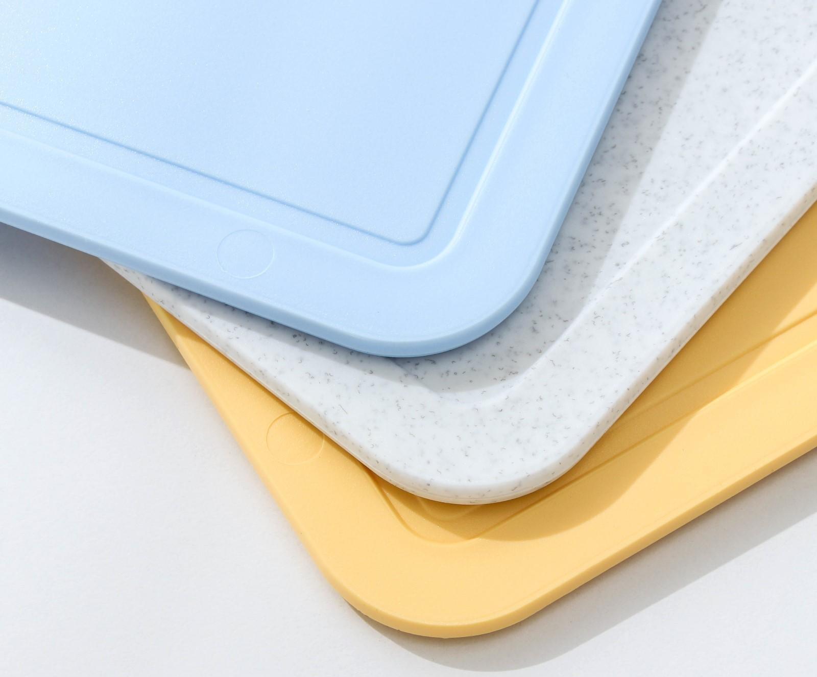 Набор разделочных досок, 34х24 см на подставке, 3 шт, цвет МИКС