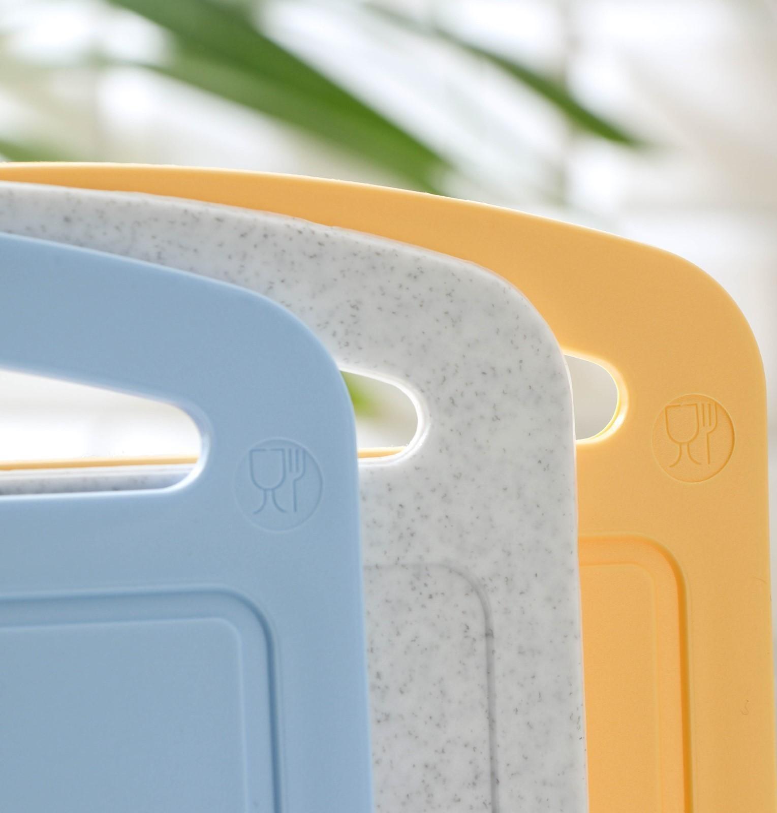 Набор разделочных досок, 34х24 см на подставке, 3 шт, цвет МИКС