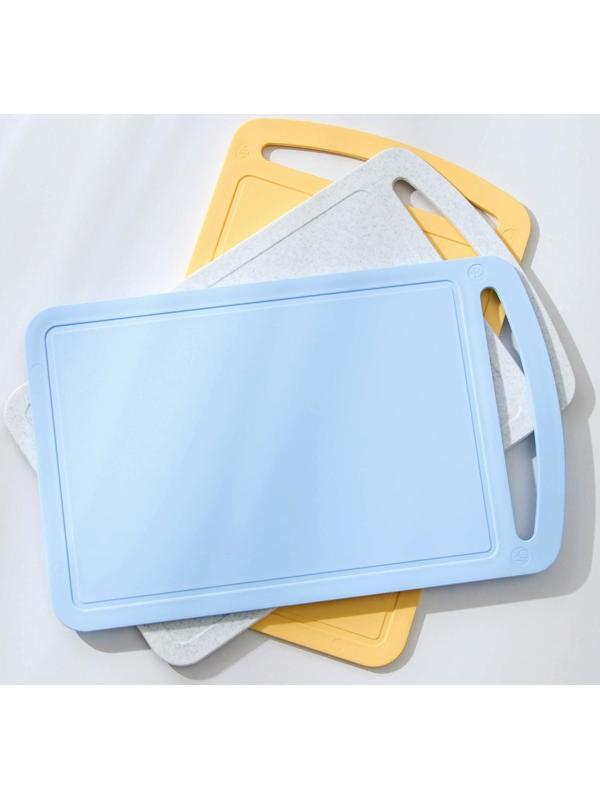 Набор разделочных досок, 34х24 см на подставке, 3 шт, цвет МИКС