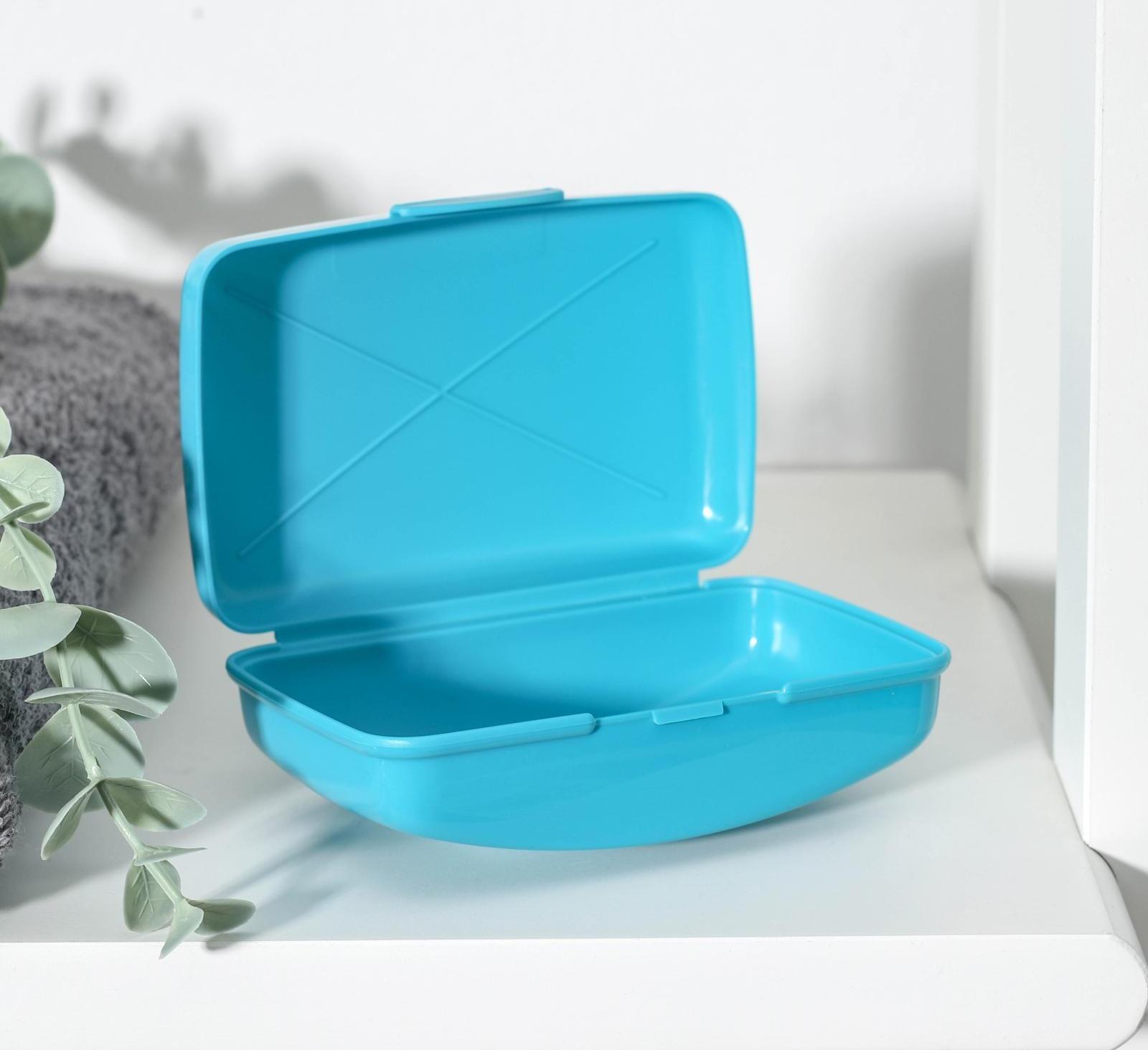 Мыльница дорожная, 10×6,8×4,4 см, цвет МИКС