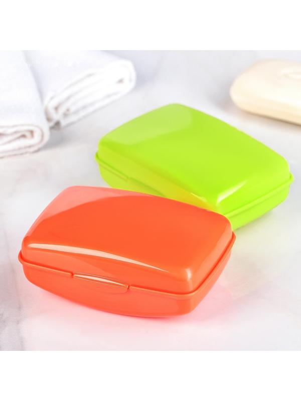 Мыльница дорожная, 10×6,8×4,4 см, цвет МИКС