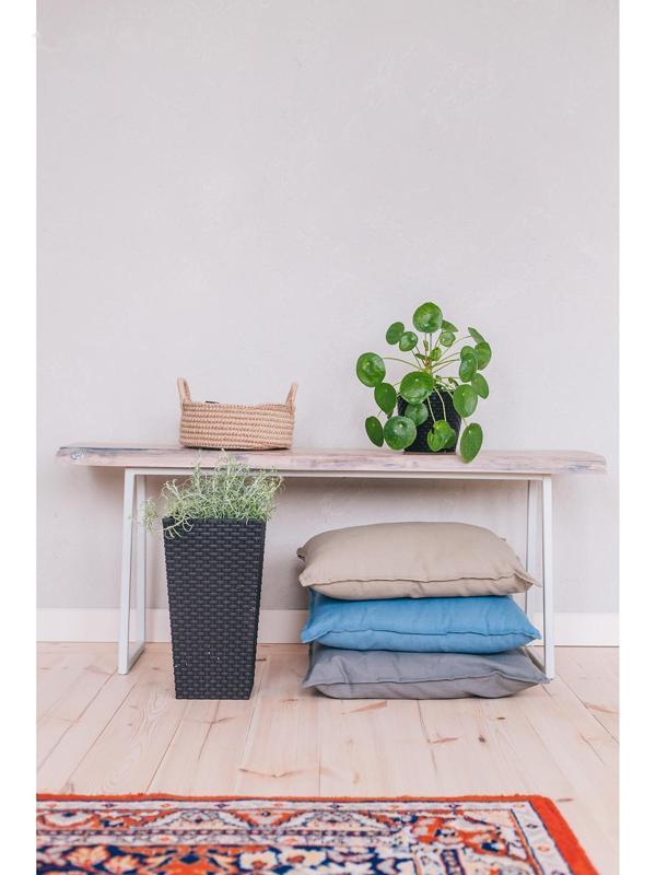 Кашпо для цветов со вставкой «Ротанг», вставка 4,9 л, цвет коричневый