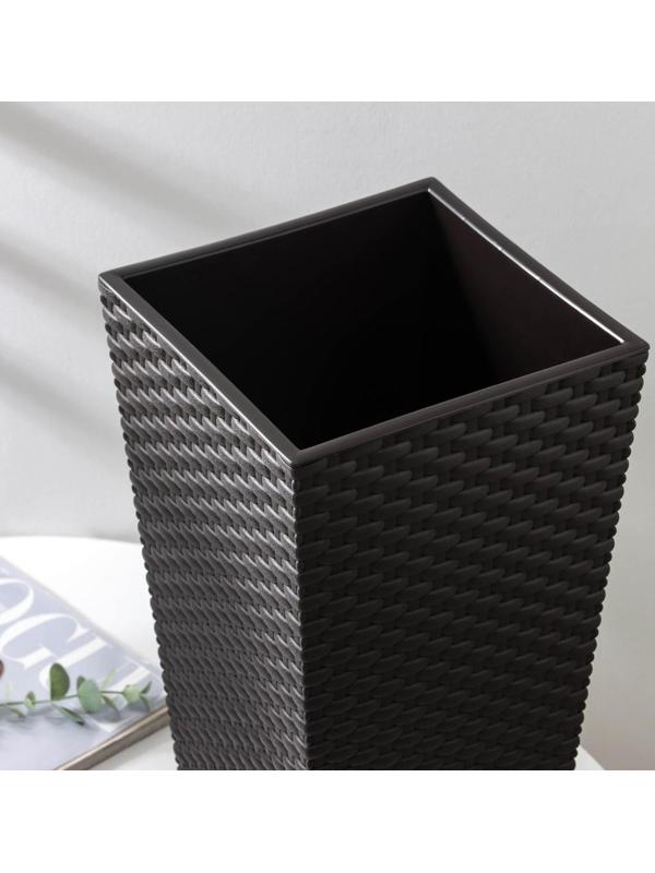 Кашпо для цветов со вставкой «Ротанг», вставка 4,9 л, цвет коричневый