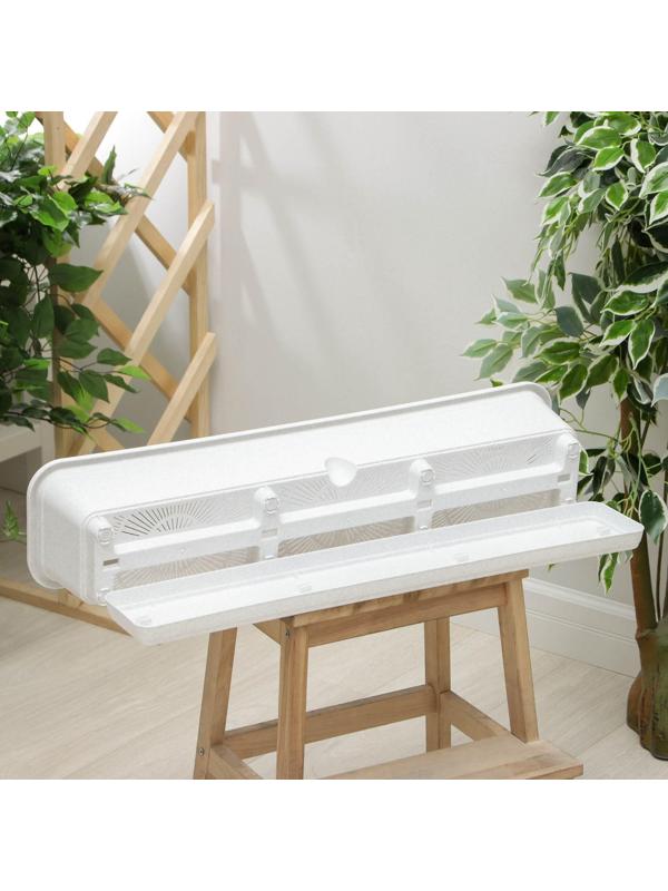 Ящик балконный с поддоном, 80 см, цвет мраморный