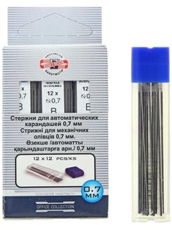 Грифели для механических карандашей, 0.7 мм, Koh-I-Noor 4162 B, 12 штук, в футляре