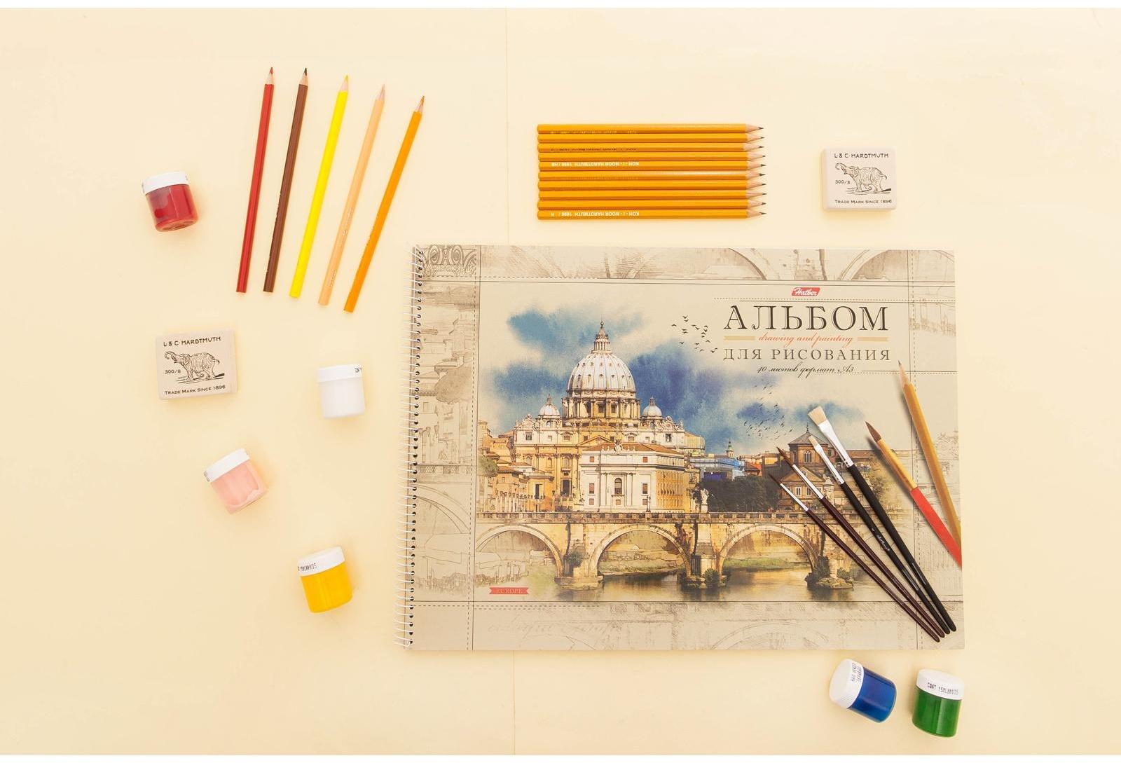 Набор чернографитных карандашей 10 штук, Koh-I-Noor 1696, разной твердости, 2H-2B, L=175 мм