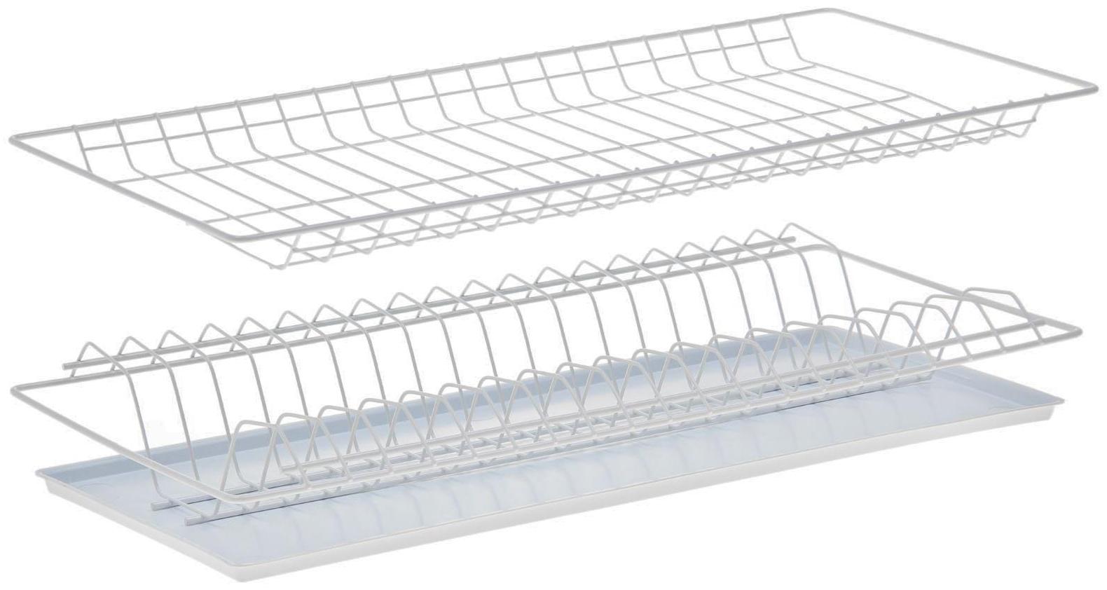 Комплект посудосушителей с поддоном для шкафа 60 см, 56,5×25,6 см, цвет белый