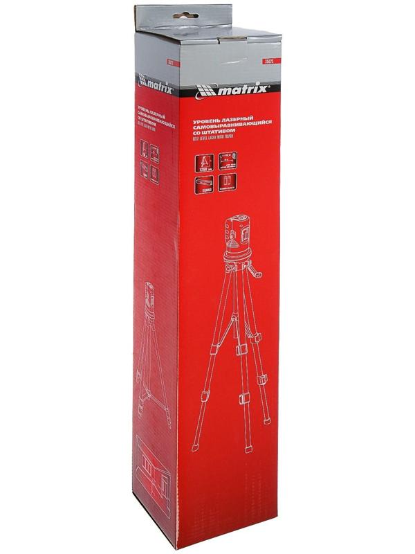 Уровень лазерный Matrix, до 10 м, штатив 1260 мм, самовыравнивающийся
