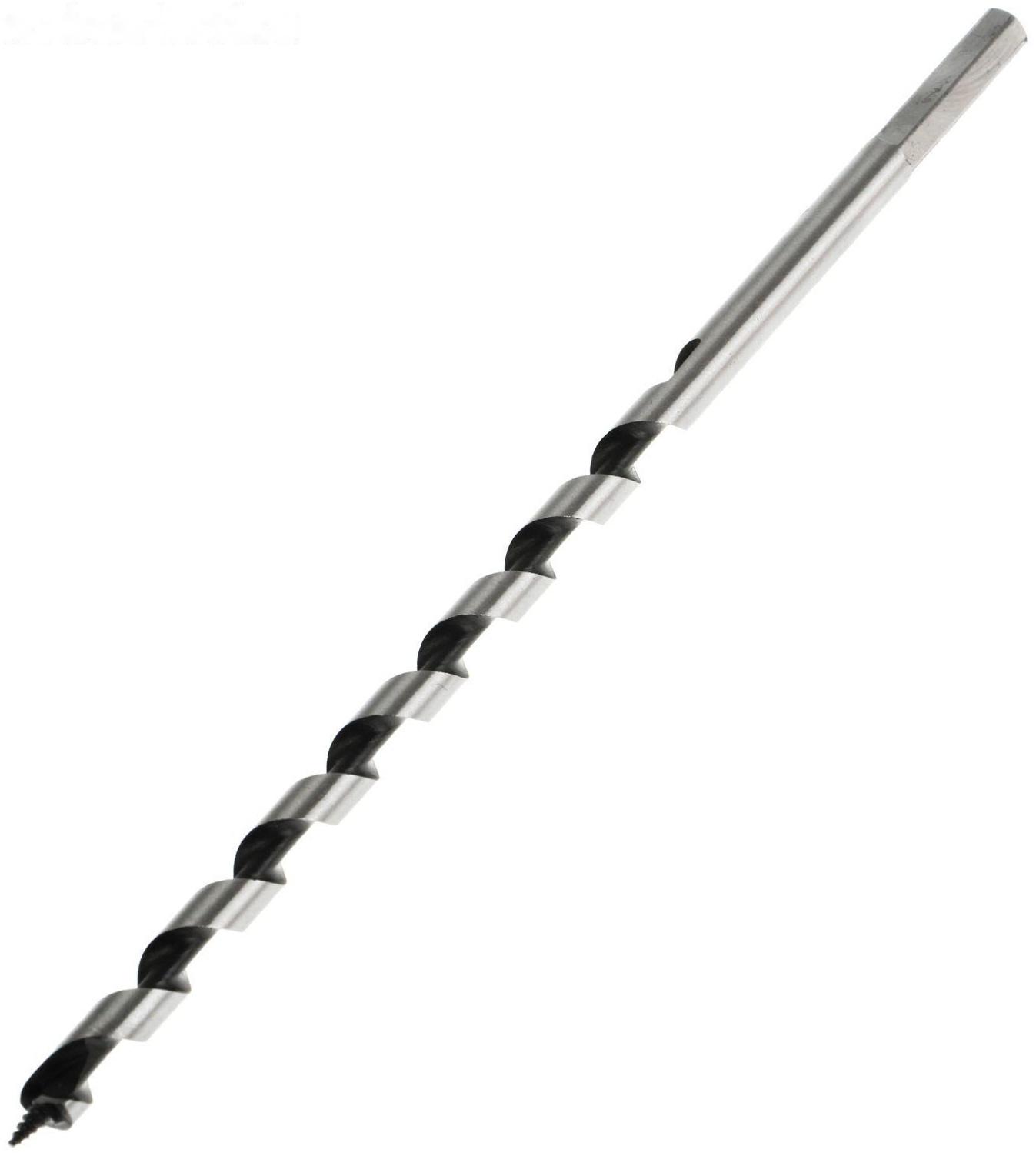 Сверло по дереву шнековое ТУНДРА, шестигранный хвостовик, 8 х 230 мм
