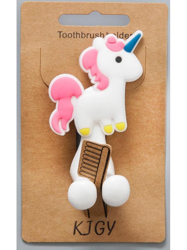 Держатель для зубной щётки детский «Весёлые зверюшки», на присоске, дизайн МИКС