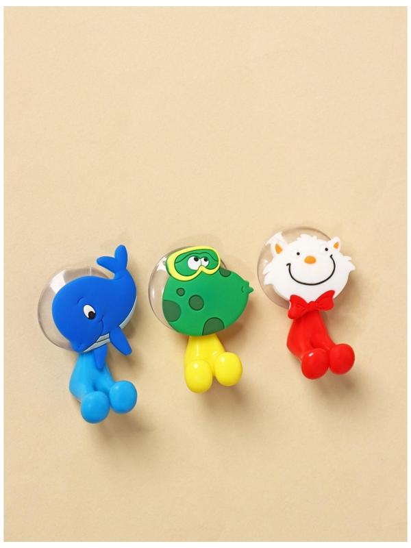 Держатель для зубной щётки детский «Весёлые зверюшки», на присоске, дизайн МИКС