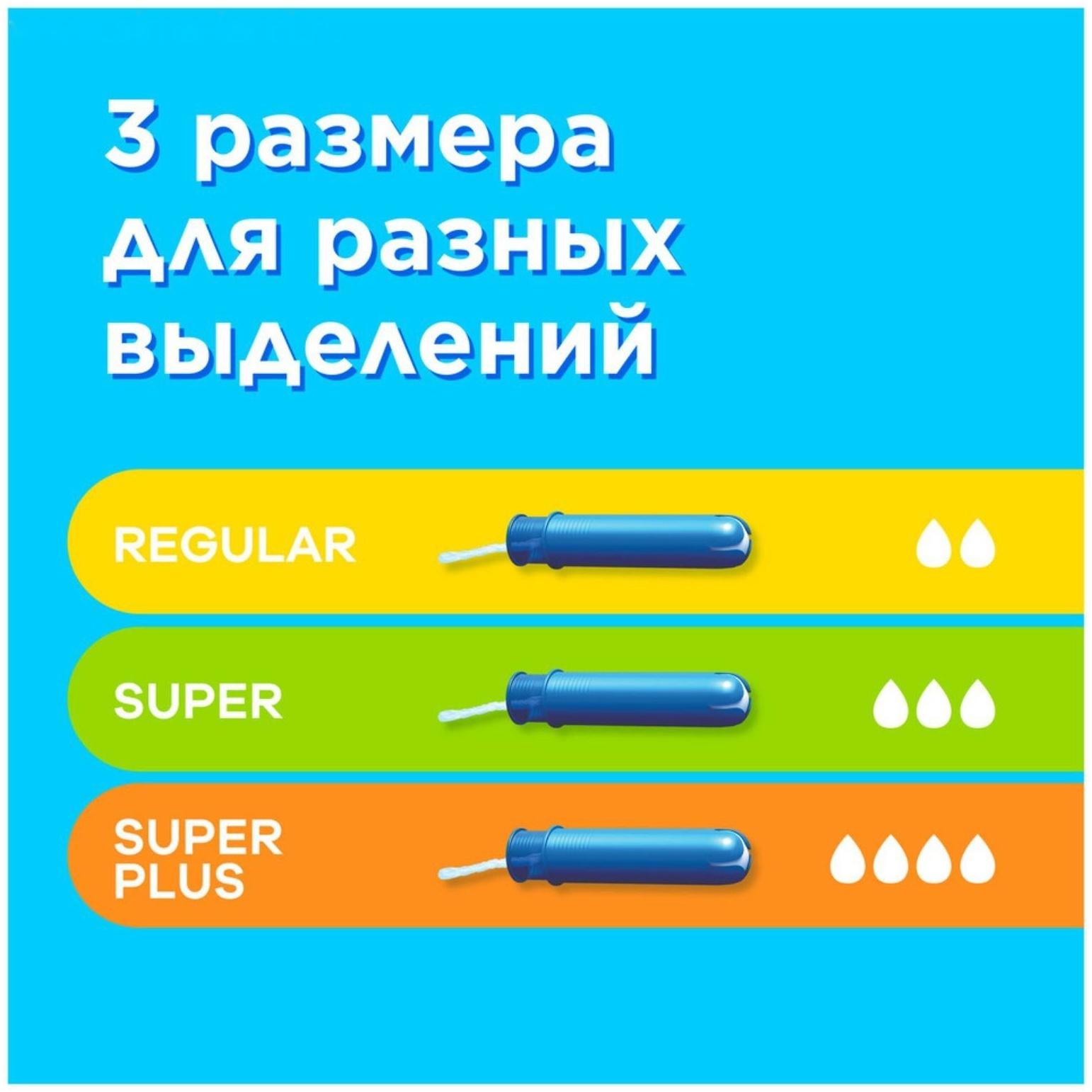 Тампоны Tampax с аппликатором, Compak Regular Duo, 16 шт.