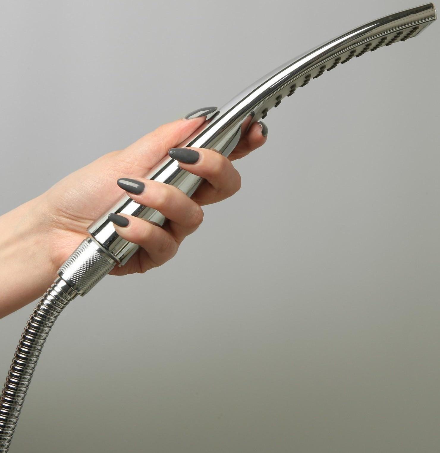 Душевая лейка Accoona G02, 1 режим, корпус пластик, цвет хром