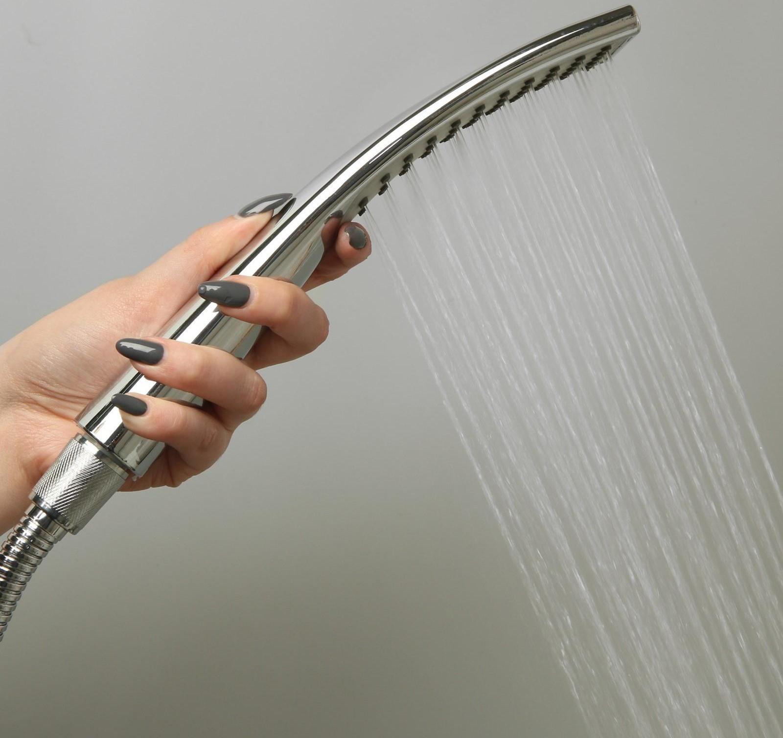 Душевая лейка Accoona G02, 1 режим, корпус пластик, цвет хром