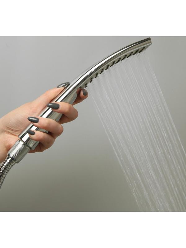 Душевая лейка Accoona G02, 1 режим, корпус пластик, цвет хром