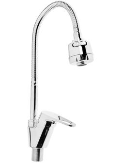 Смеситель для кухни Accoona A4850, однорычажный, гибкий излив, хром