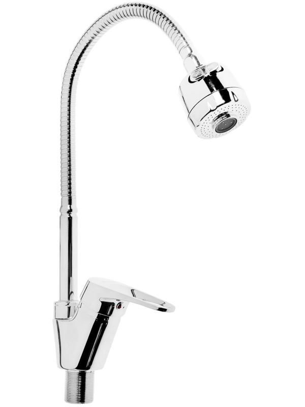 Смеситель для кухни Accoona A4850, однорычажный, гибкий излив, хром