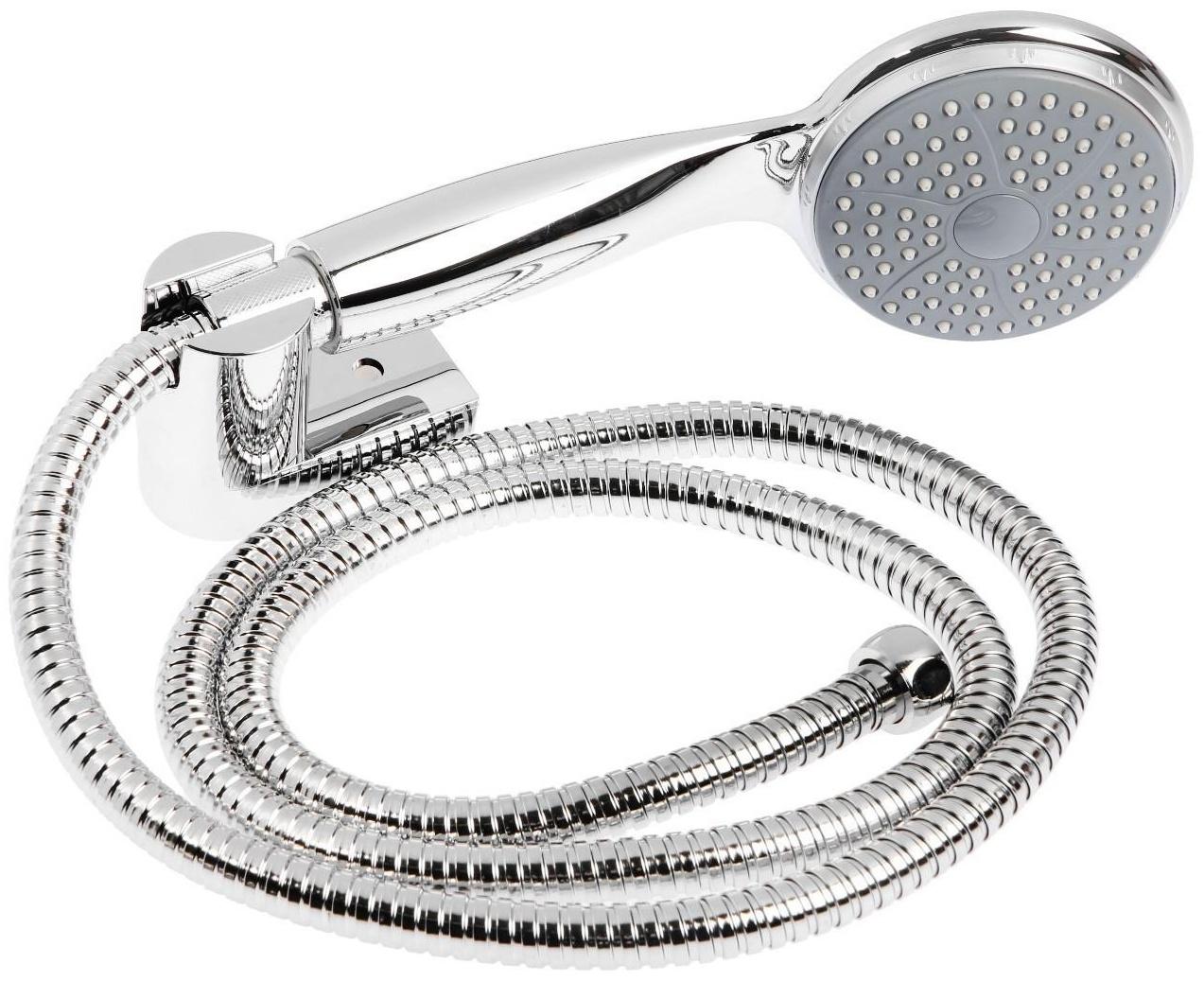 Смеситель для ванны Accoona A6275, двухрычажный, дивертор в корпусе, с душевым набором, хром