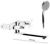 Смеситель для ванны Accoona A6275, двухрычажный, дивертор в корпусе, с душевым набором, хром