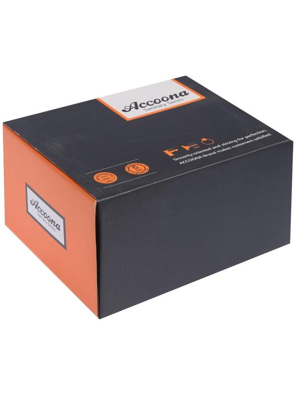 Смеситель для ванны Accoona A6275, двухрычажный, дивертор в корпусе, с душевым набором, хром