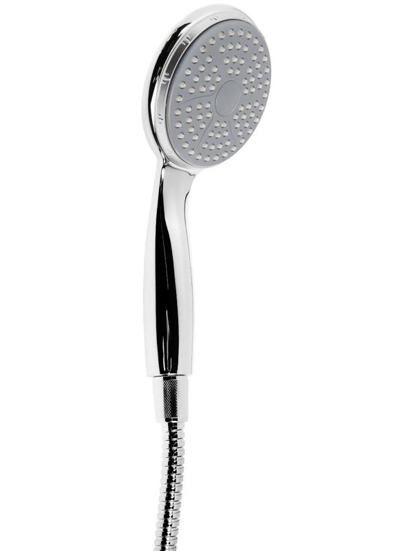 Смеситель для ванны Accoona A6275, двухрычажный, дивертор в корпусе, с душевым набором, хром