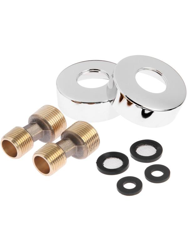 Смеситель для ванны Accoona A6275, двухрычажный, дивертор в корпусе, с душевым набором, хром